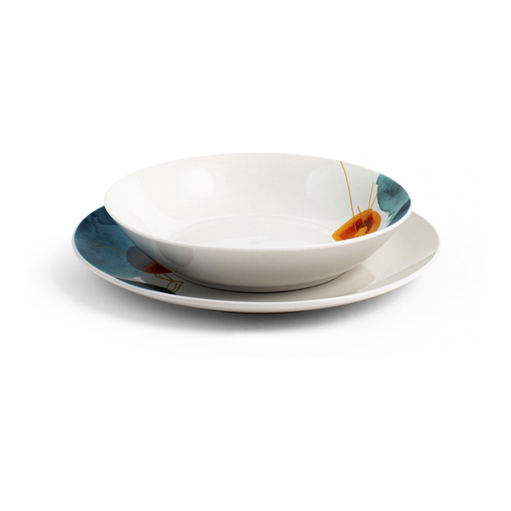 'Abstract' Plate Set - 12 Pieces