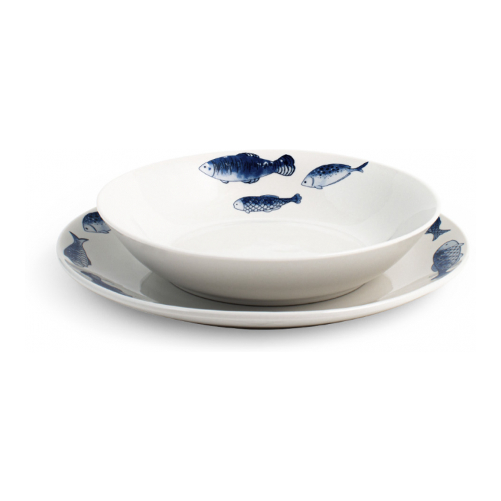 'Coastal' Plate Set - 12 Pieces