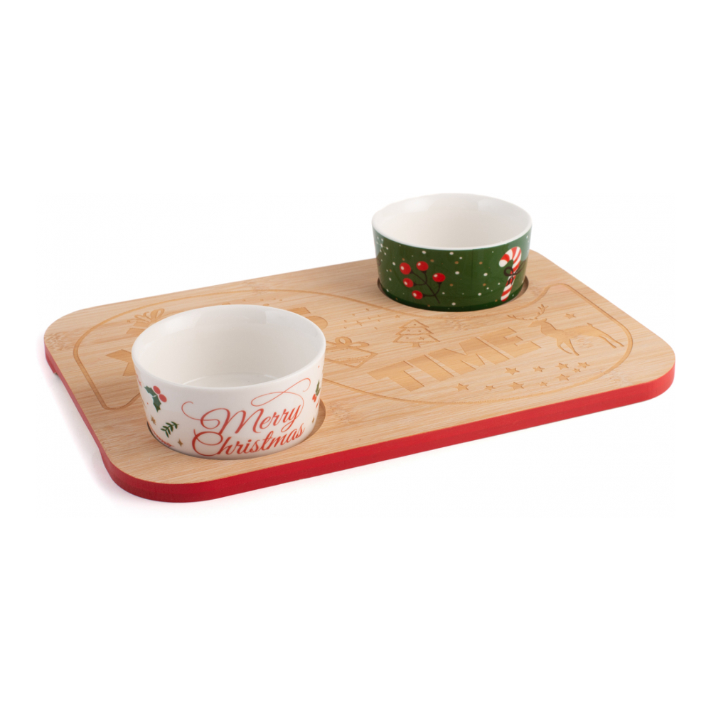 Set apéritif 'Natale' - 28 x 19.5 cm - 3 Pièces