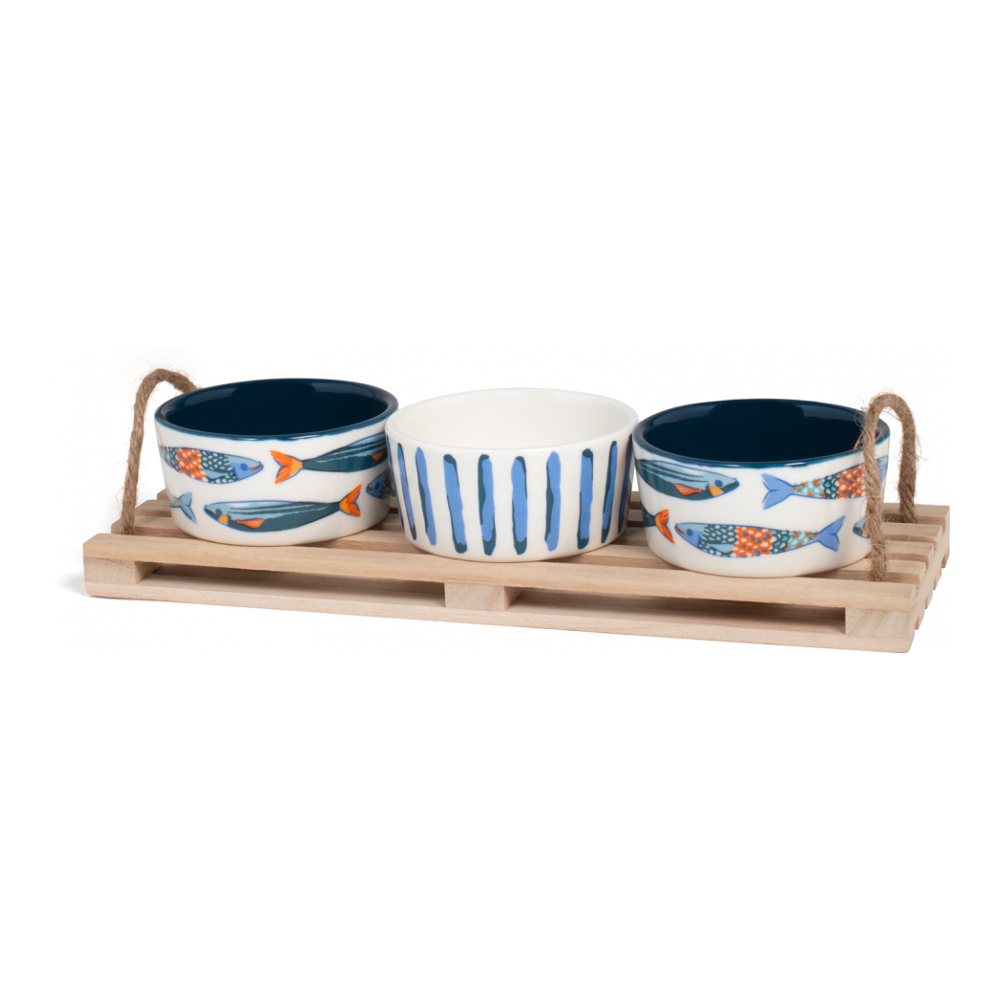 'Seaside' Appetizer Set - 28.5 x 10 cm - 4 Pieces