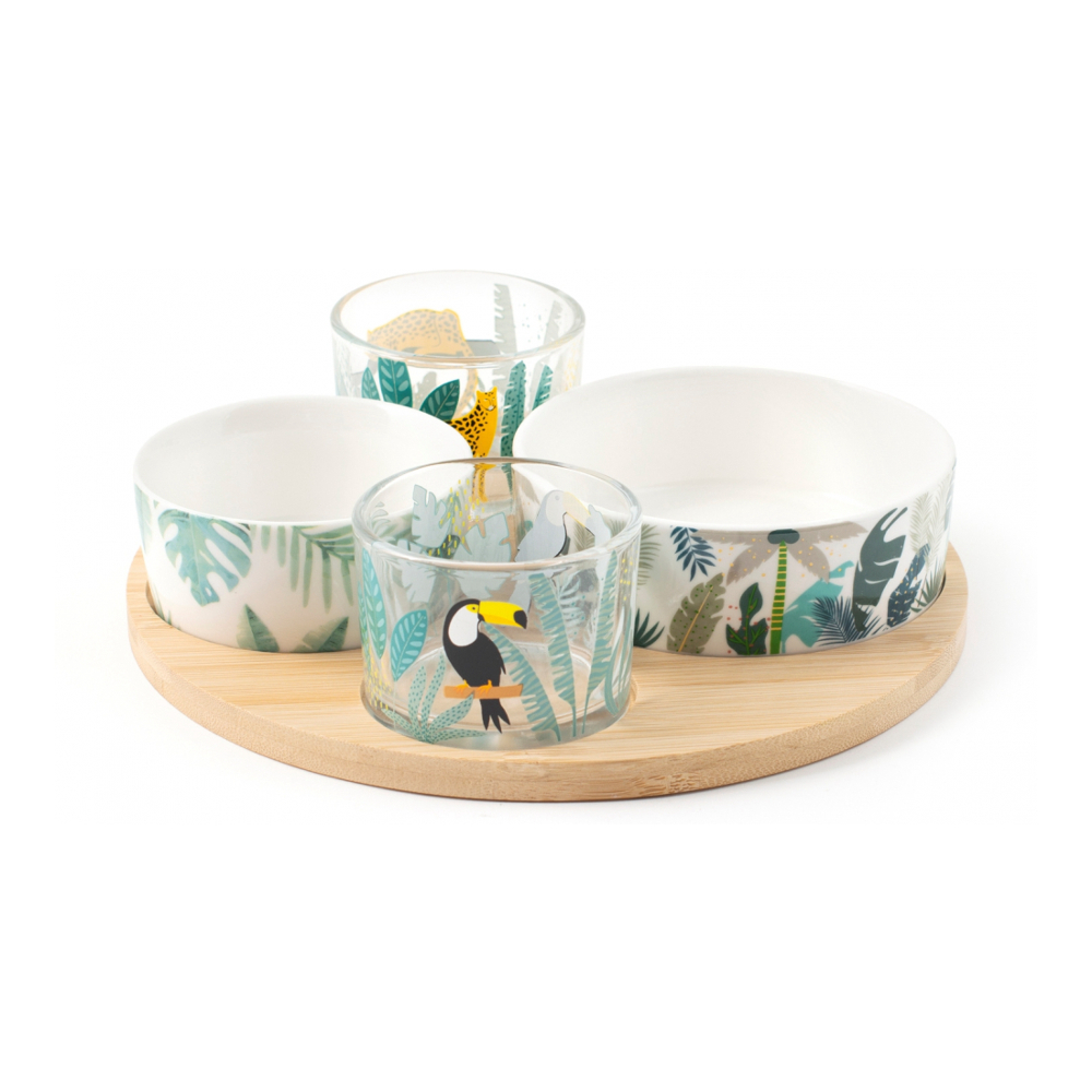 Set apéritif 'Caribe' - 22.5 x 22.5 cm - 4 Pièces