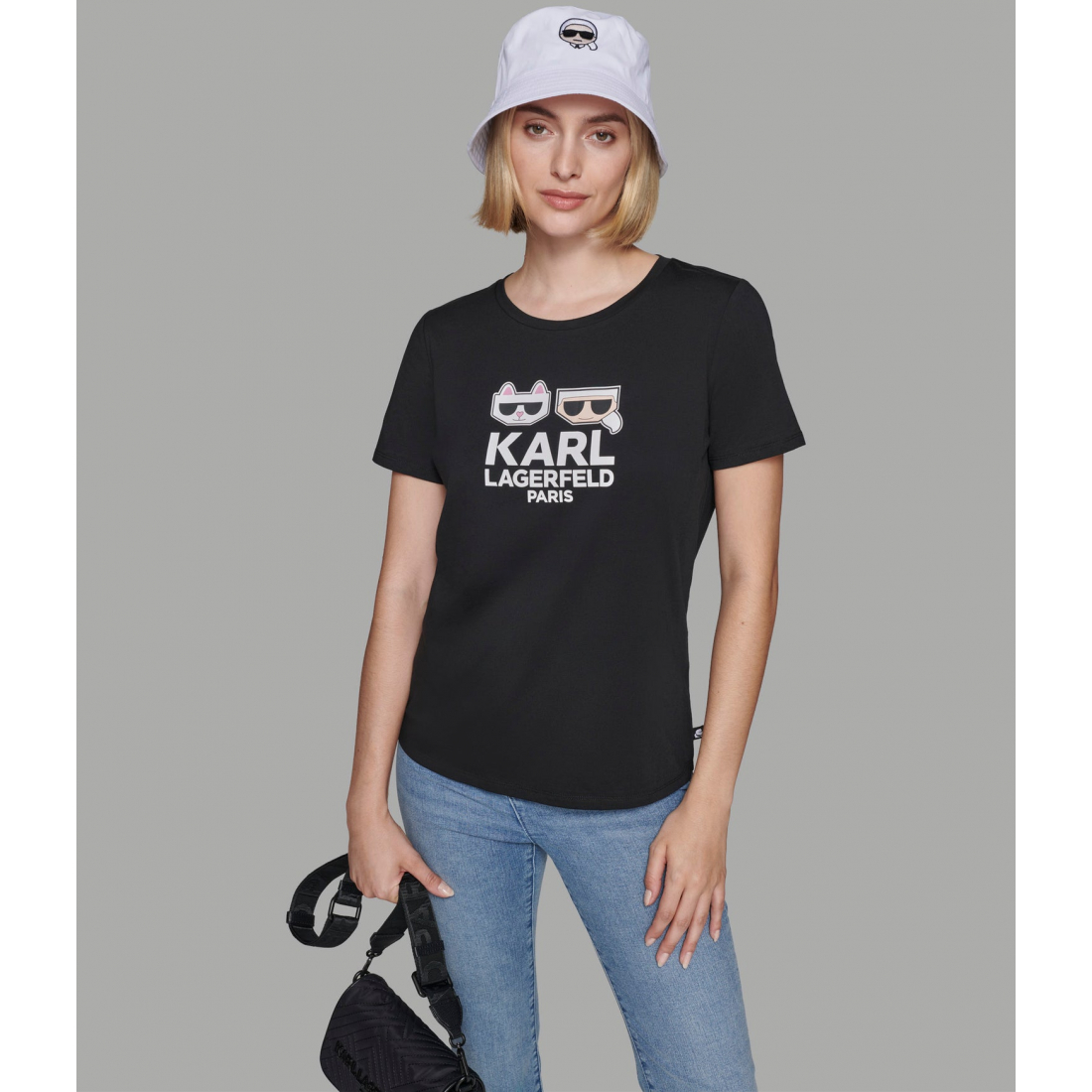 Women's 'Karl And Choupette Emoji Tee'