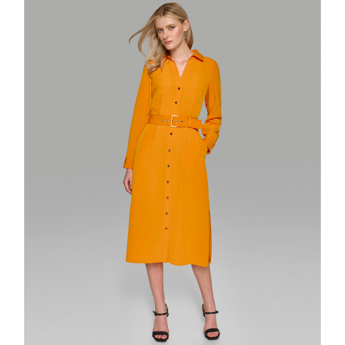 Women's 'Belted Midi Shirt Dress'