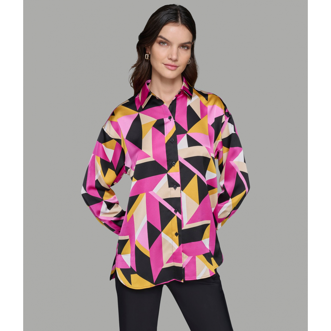 'Geometric Print Soft Blouse' pour Femmes