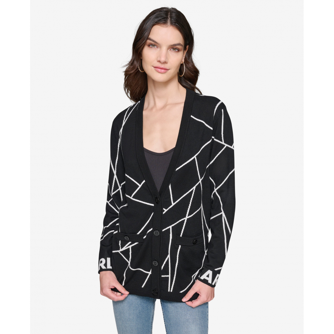 Women's 'Karl Logo Cardigan'