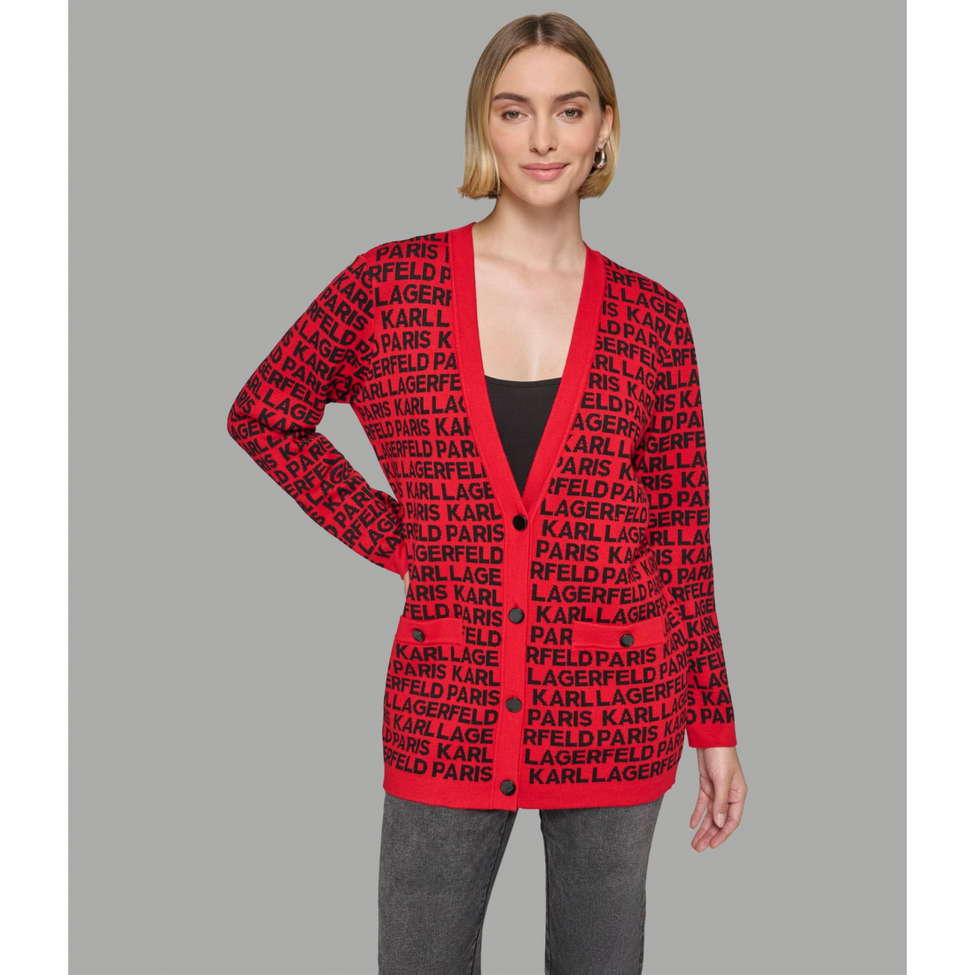 'All Over Logo Cardigan' pour Femmes