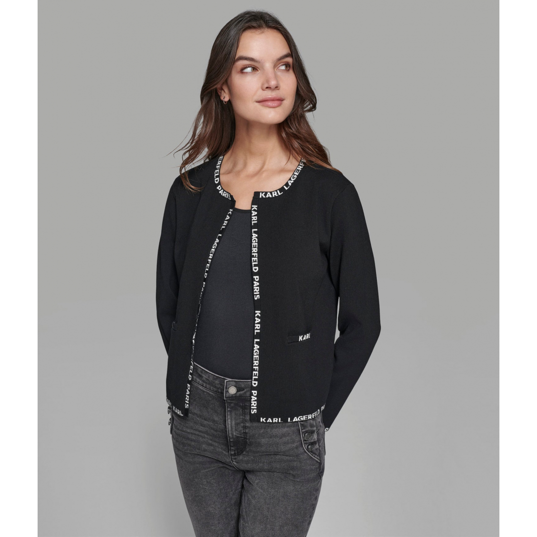 Women's 'Knit Cardigan With Logo Taping'