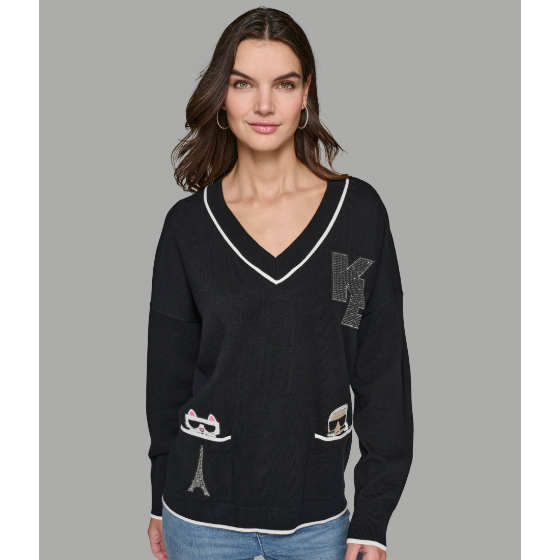 'Whimsy Varsity Sweater With Pockets' pour Femmes