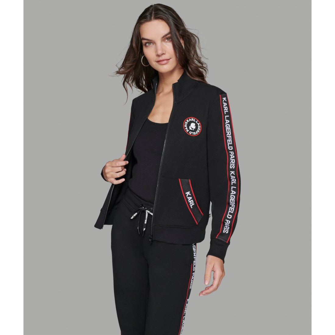 'Karl Logo Tape Track Jacket' für Damen