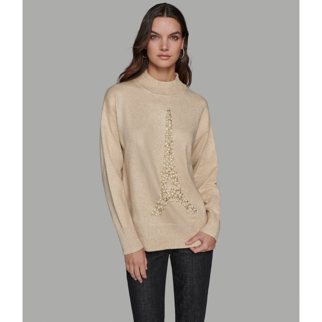 'Pearl Eiffel Tower Lurex Sweater' für Damen