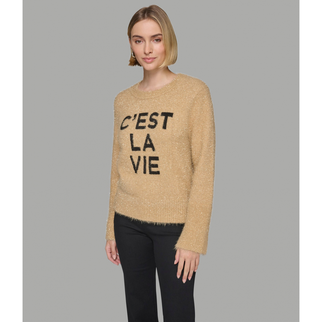 'C'Est La Vie Fuzzy Sweater' pour Femmes