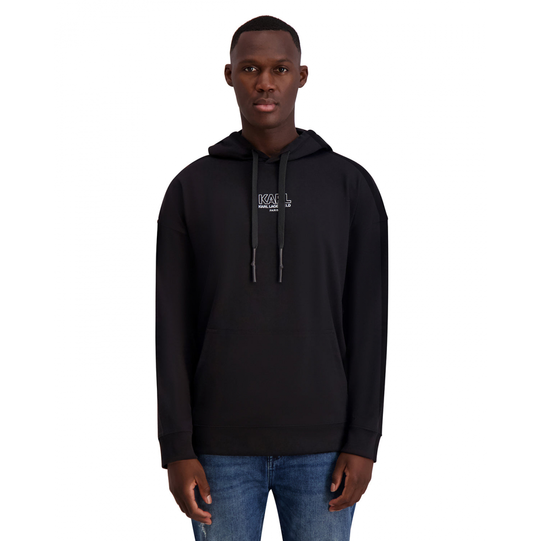 'Long Sleeve Karl Logo Hoodie Sweatshirt' pour Hommes