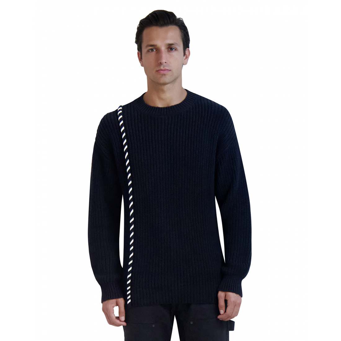 'Whipstitch Detail Pullover Sweater' pour Hommes