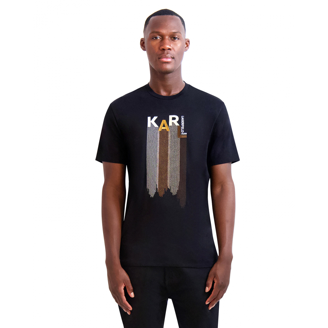 'Embroidered Karl Logo T-Shirt' pour Hommes