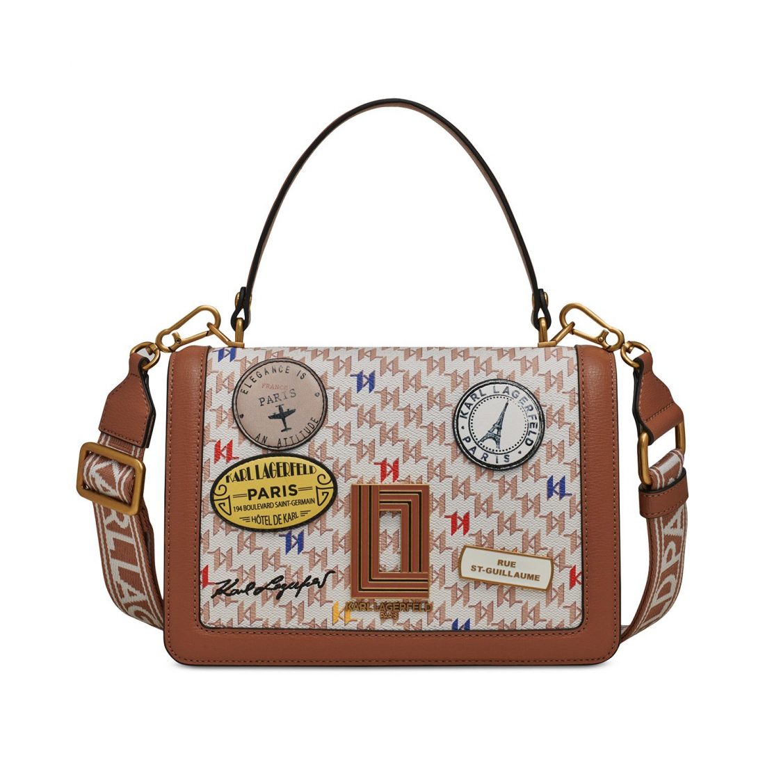 'Simone Small Leather Flap Crossbody' pour Femmes