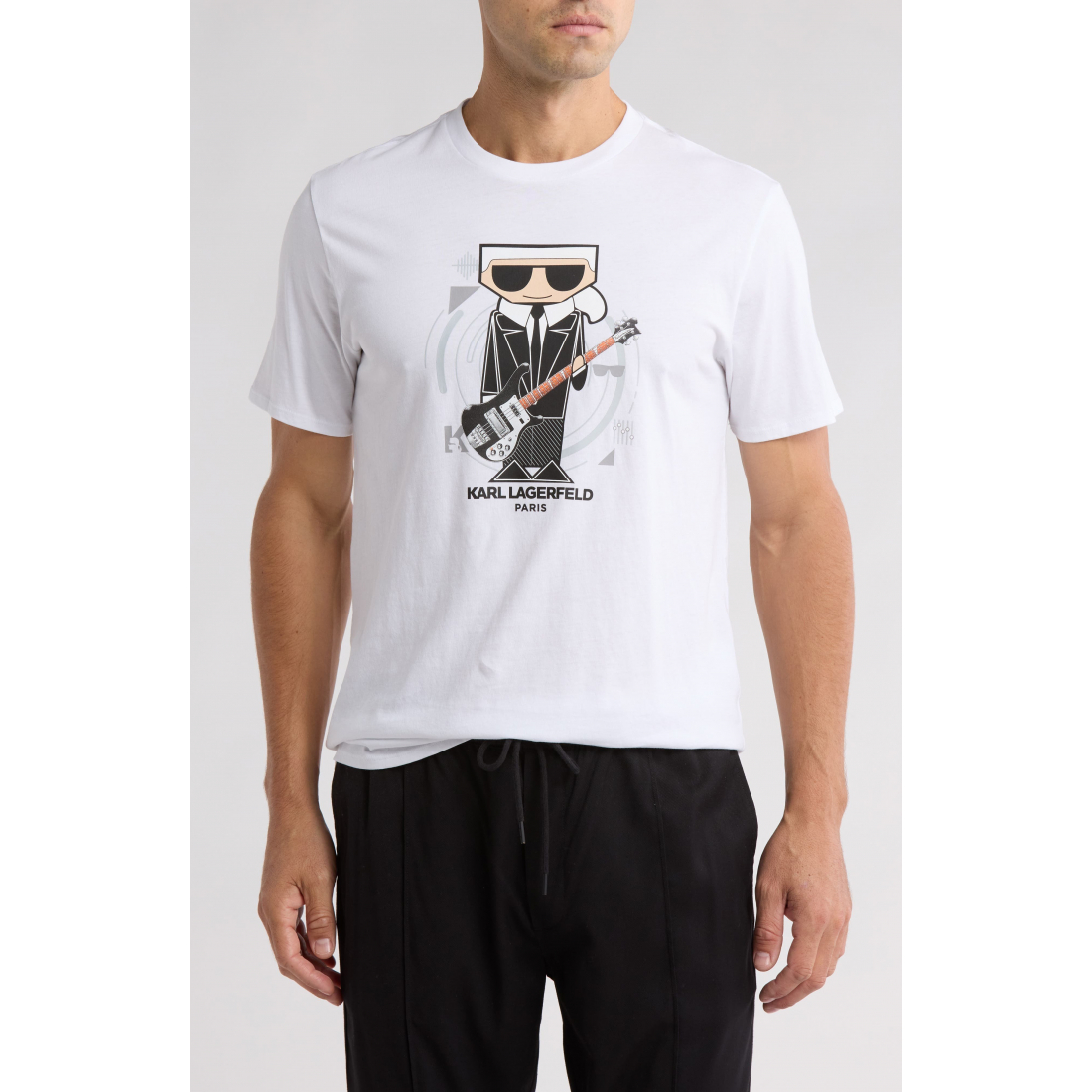 Men's 'Kocktail Karl Guitar Cotton Graphic T-Shirt'