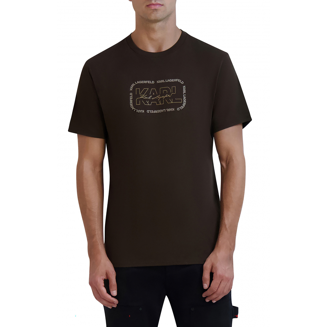 'Outline Square Logo Graphic Print T-Shirt' für Herren