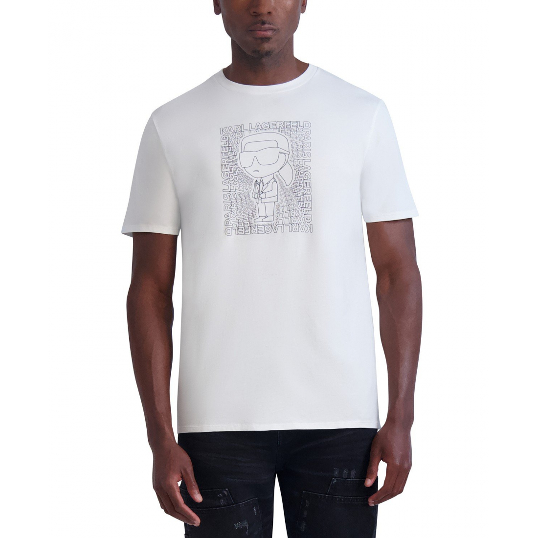 'Cotton Karl Graphic T-Shirt' pour Hommes