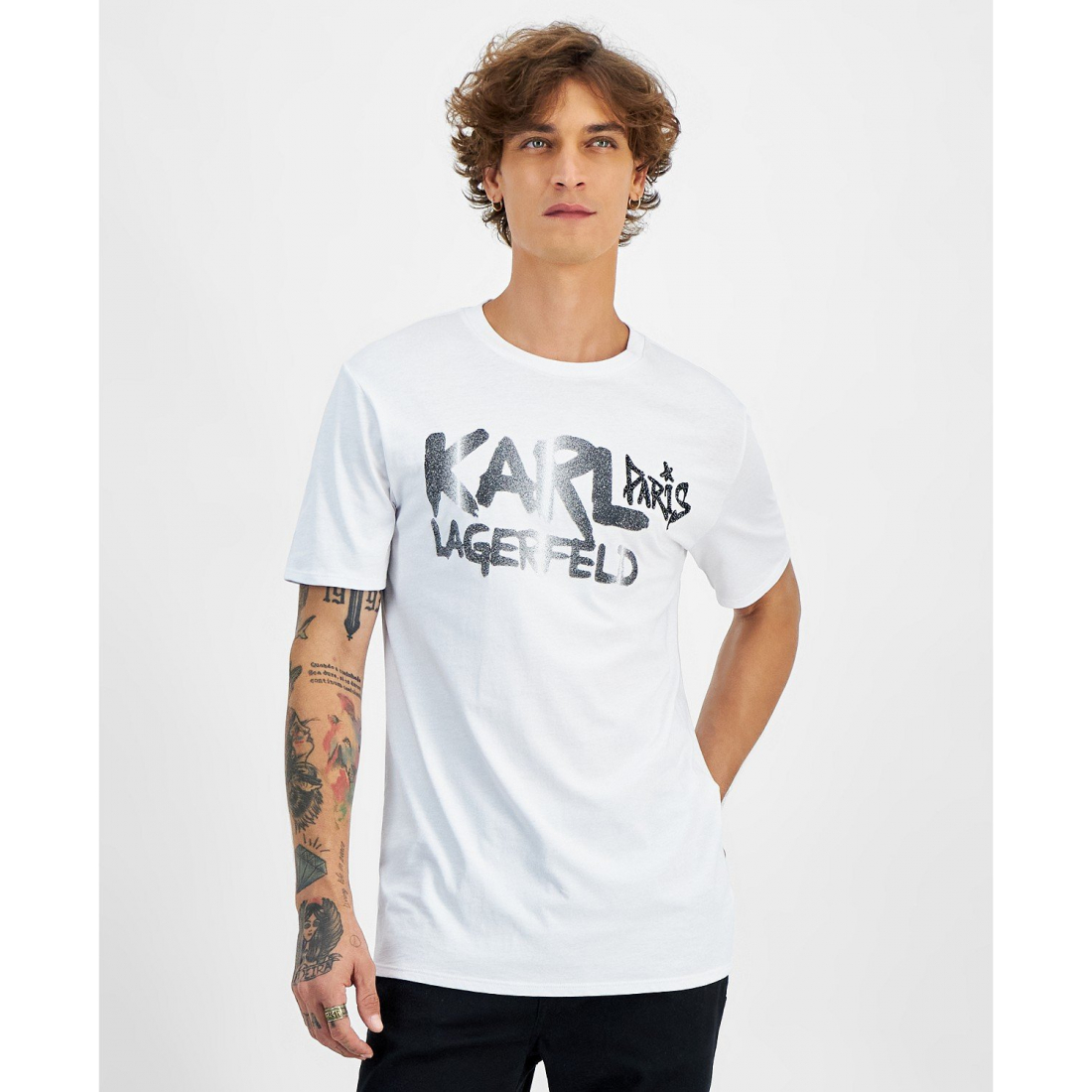 'Cotton Shiny-Logo T-Shirt' für Herren