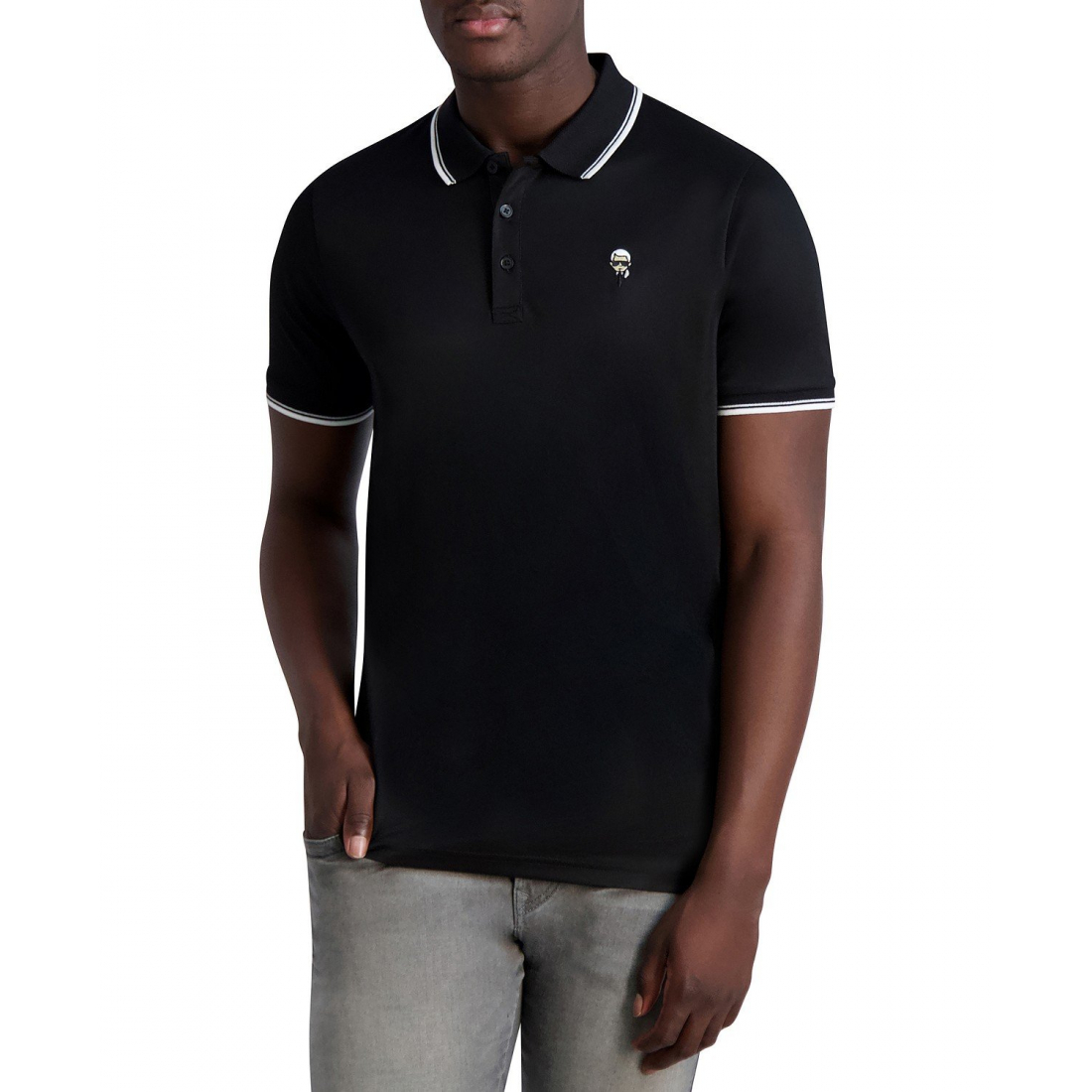 Men's 'Slim-Fit Karl Patch Tipped Polo Shirt'