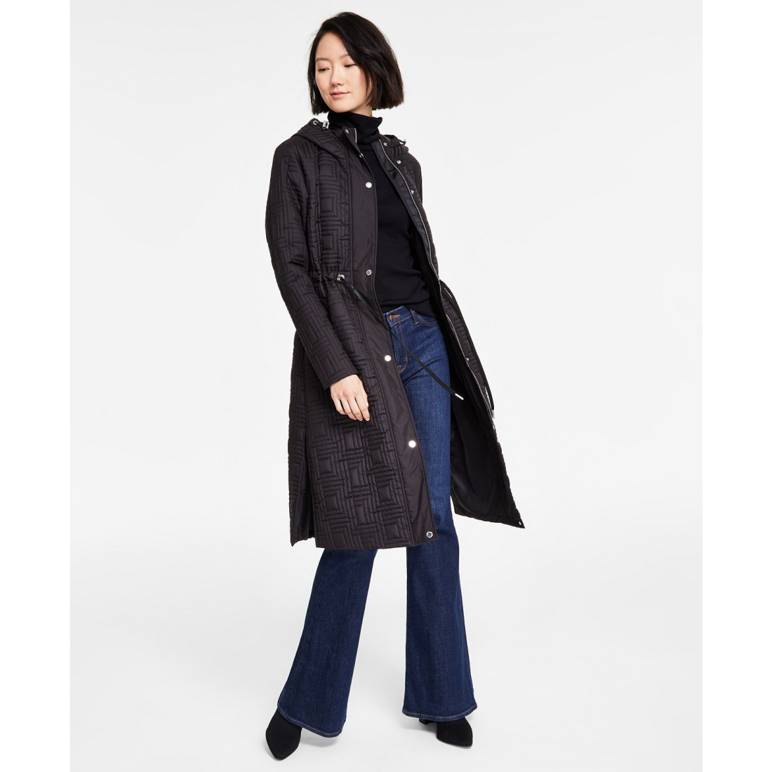 'Hooded Quilted Anorak Coat' pour Femmes