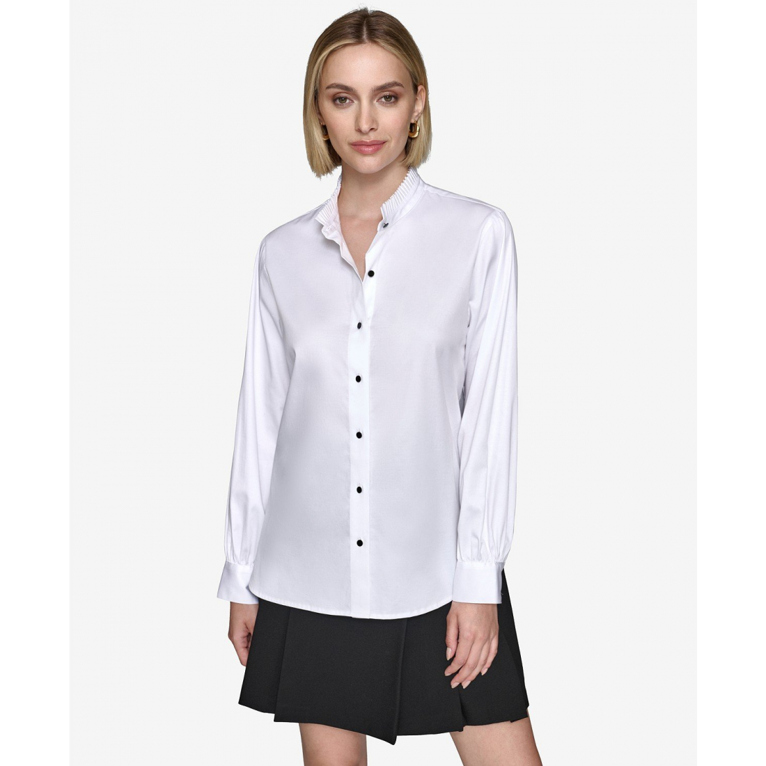 'Ruffle-Collar Shirt' pour Femmes