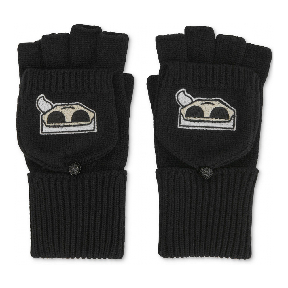 'Rhinestone Karl Pop-Top Gloves' pour Femmes