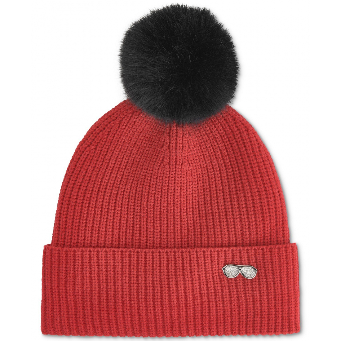 'Sunglasses Pin Faux-Fur Pom Beanie' für Damen