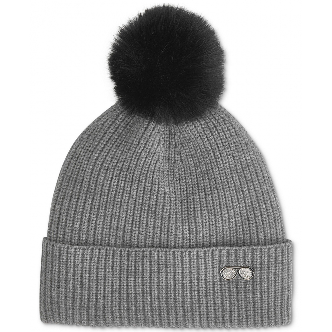 'Sunglasses Pin Faux-Fur Pom Beanie' für Damen