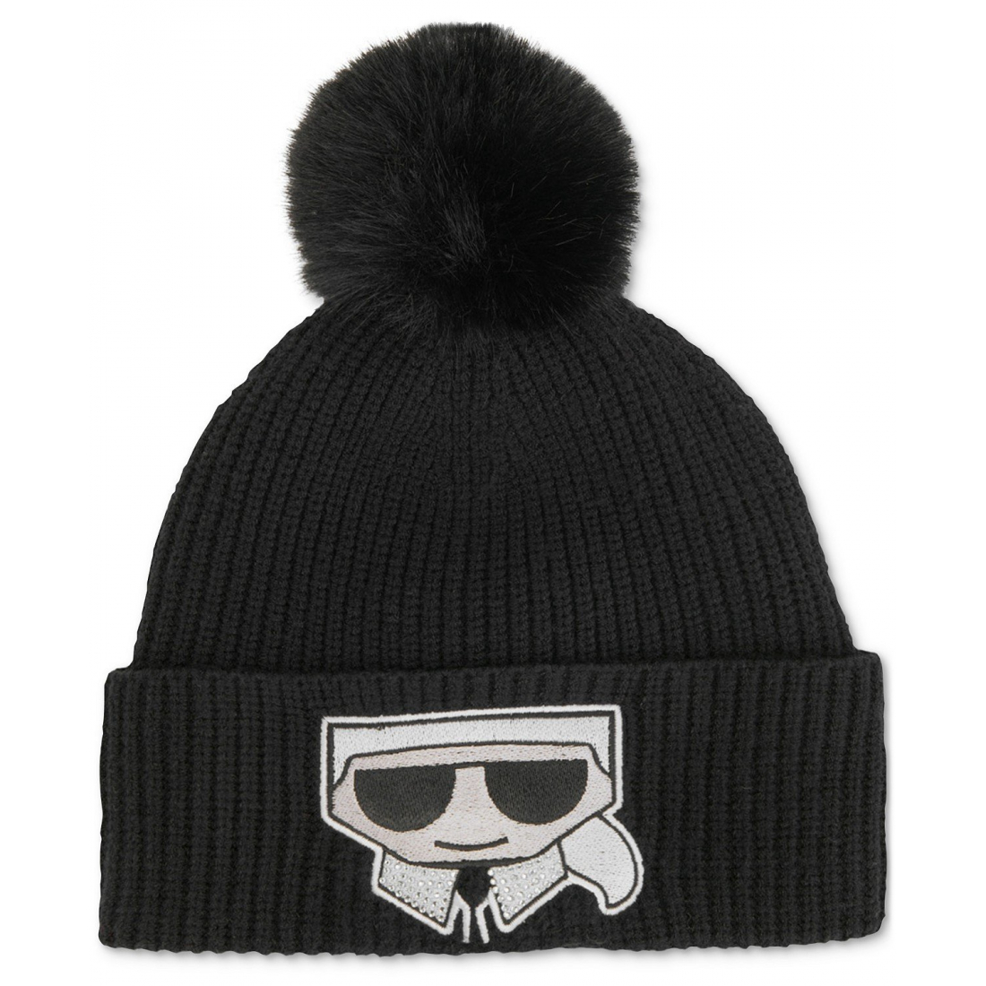 Women's 'Faux-Fur Pom Rhinestone Karl Beanie'