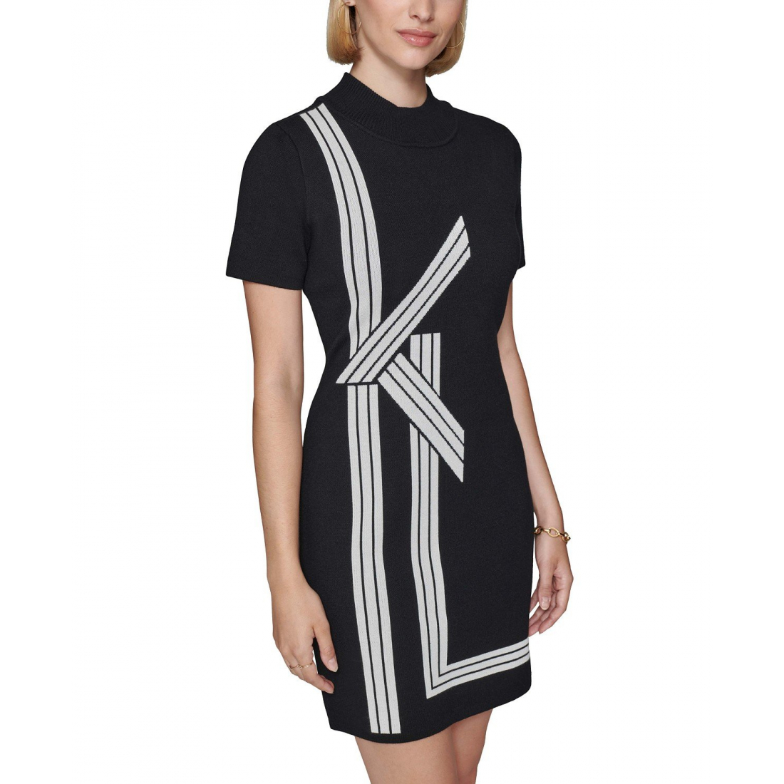 Women's 'KL-Striped Sweater Dress'