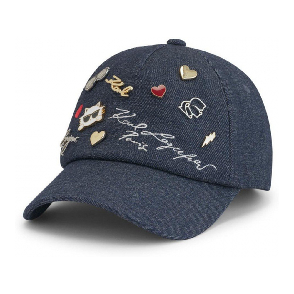 'Charm Denim Baseball Hat' pour Femmes