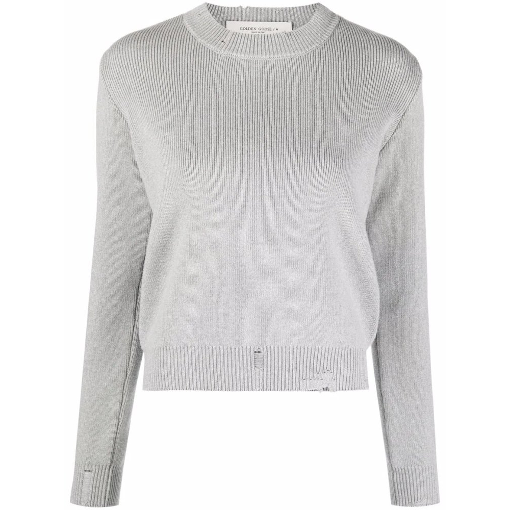 'Distressed' Pullover für Damen