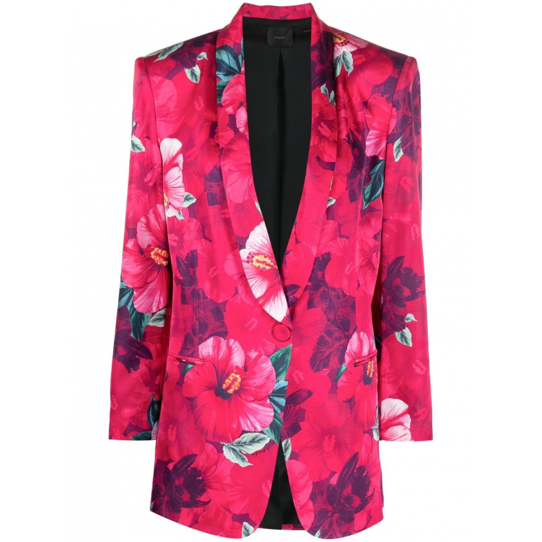 'Hibiscus-Print Single-Breasted' Klassischer Blazer für Damen