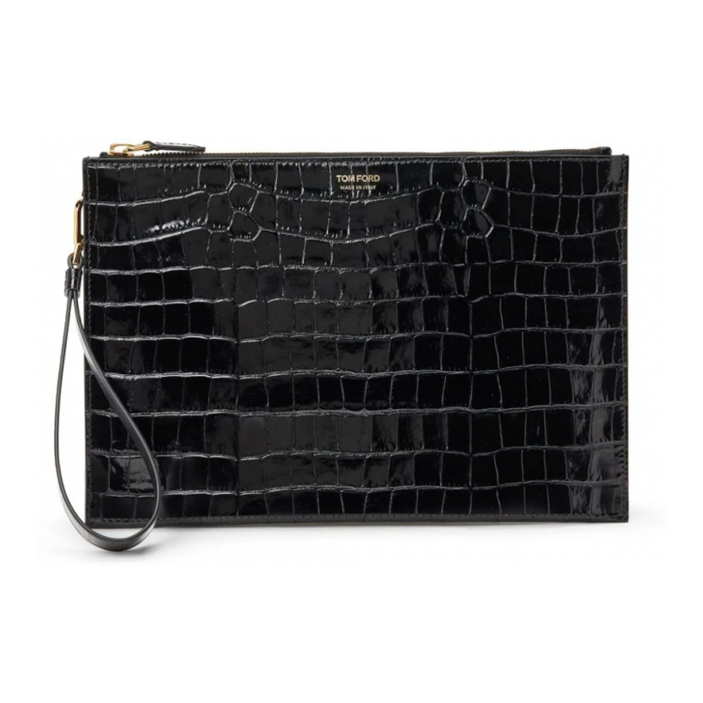 Men's 'Crocodile-Embossed' Clutch