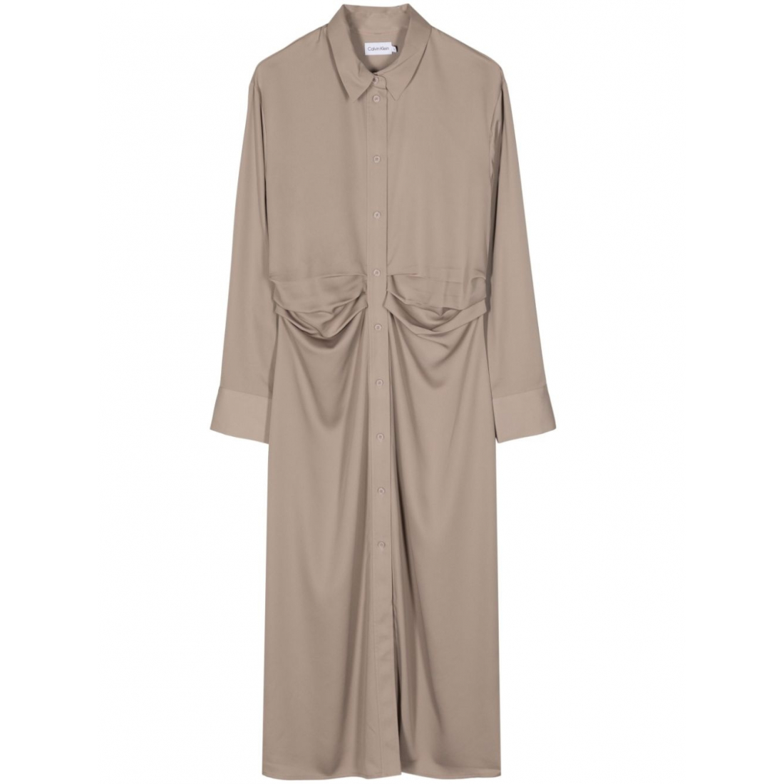 Women's 'Pleated Long-Sleeve' Shirtdress