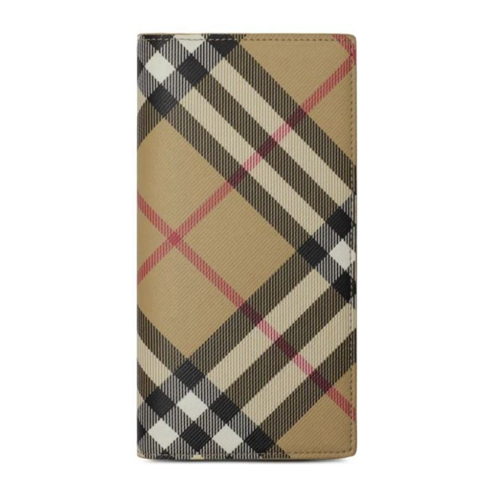 Men's 'Check-Pattern Bi-Fold' Wallet