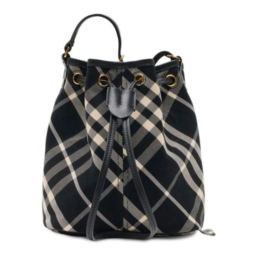 Women's 'Mini Check-Print' Bucket Bag