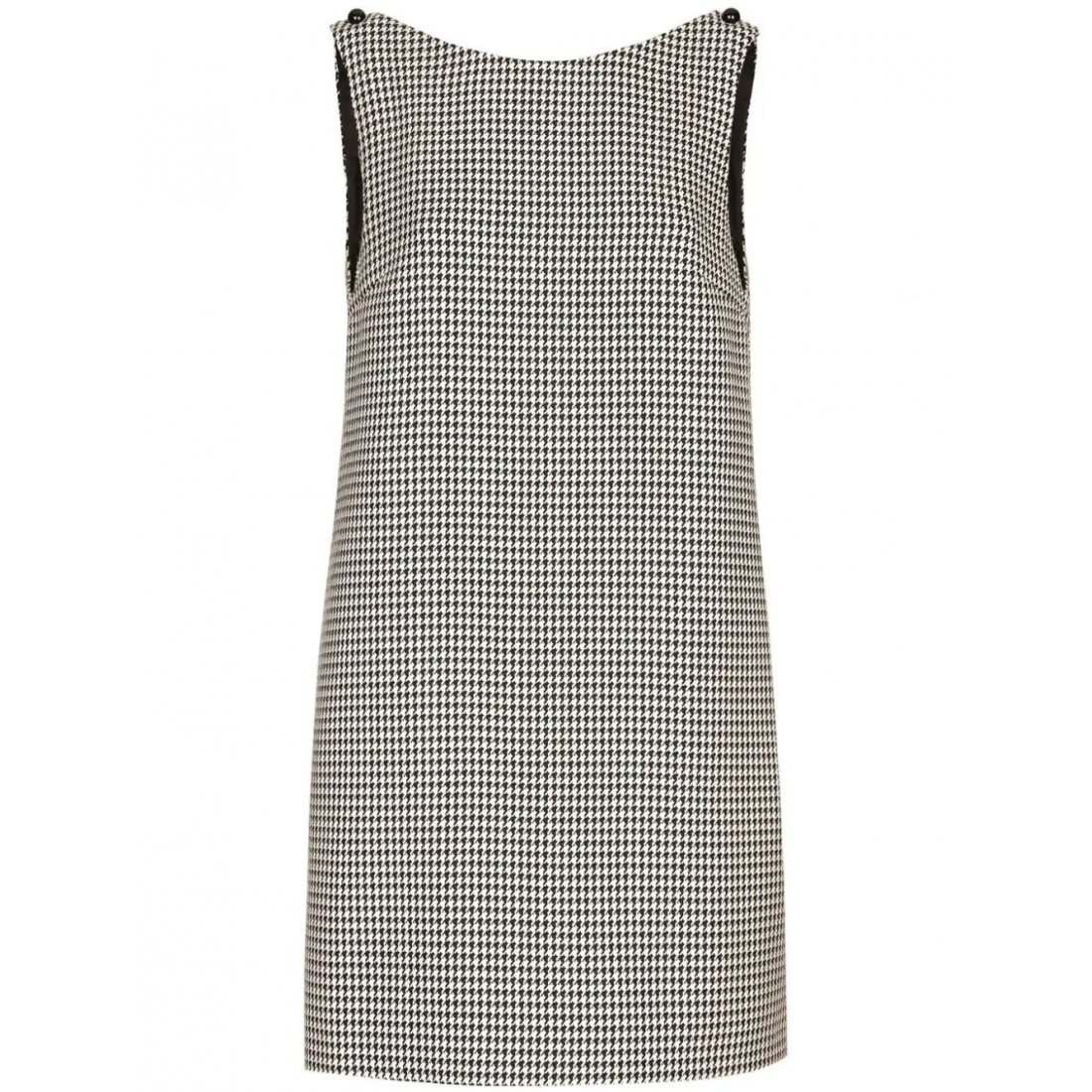 'Houndstooth-Pattern' Ärmelloses Kleid für Damen