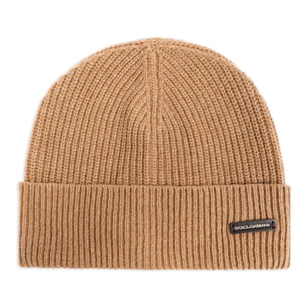 Bonnet 'Logo-Patch Ribbed' pour Hommes