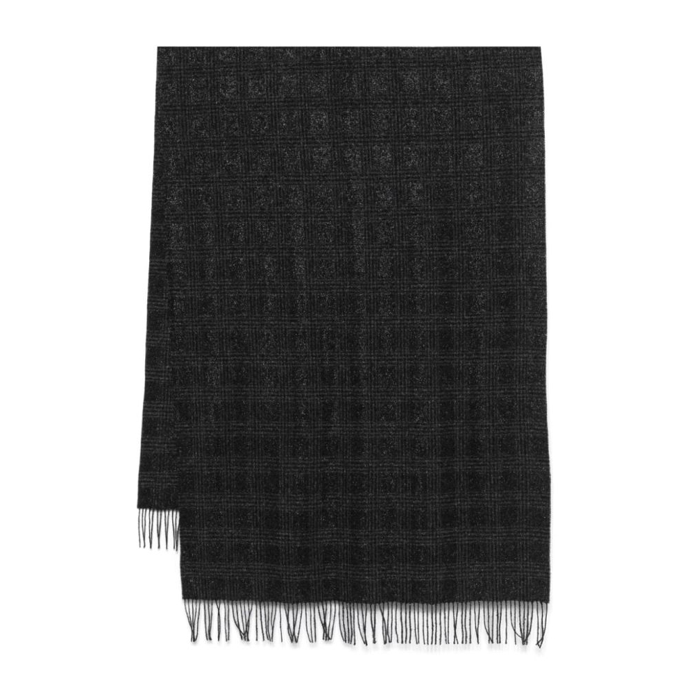 Women's 'Checked' Wool Scarf