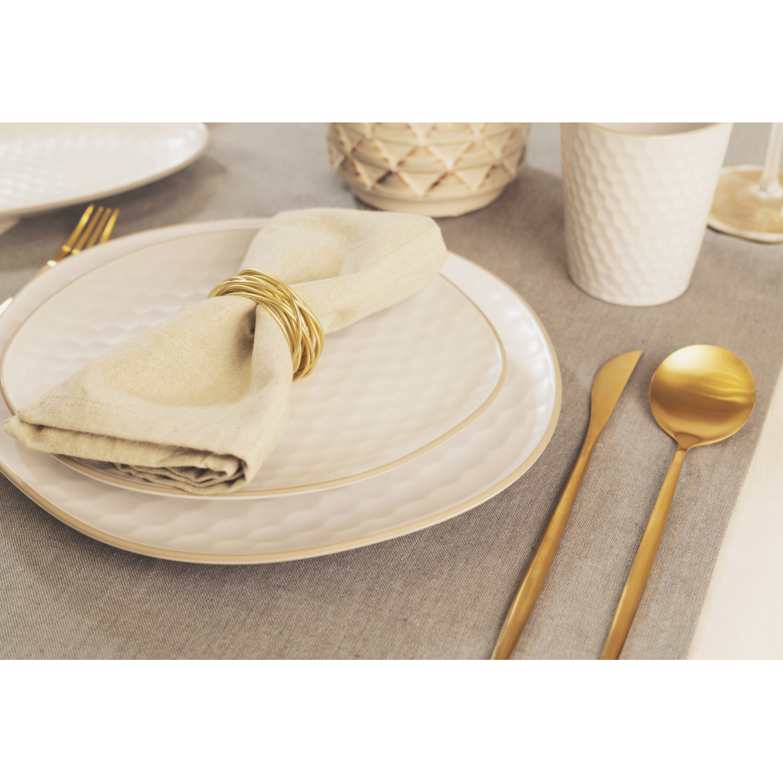 'Impronte' Dessert Plate Set - 18 x 19.5 cm - 6 Pieces