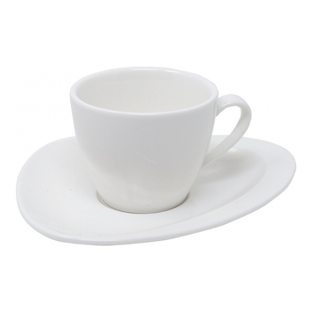 'Carrara' Kaffeetasse & Untertasse Set - 80 ml, 6 Stücke