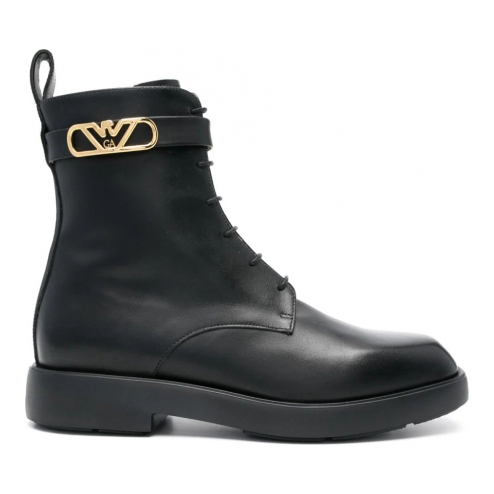 Women's 'Eagle-Logo' Combat Boots