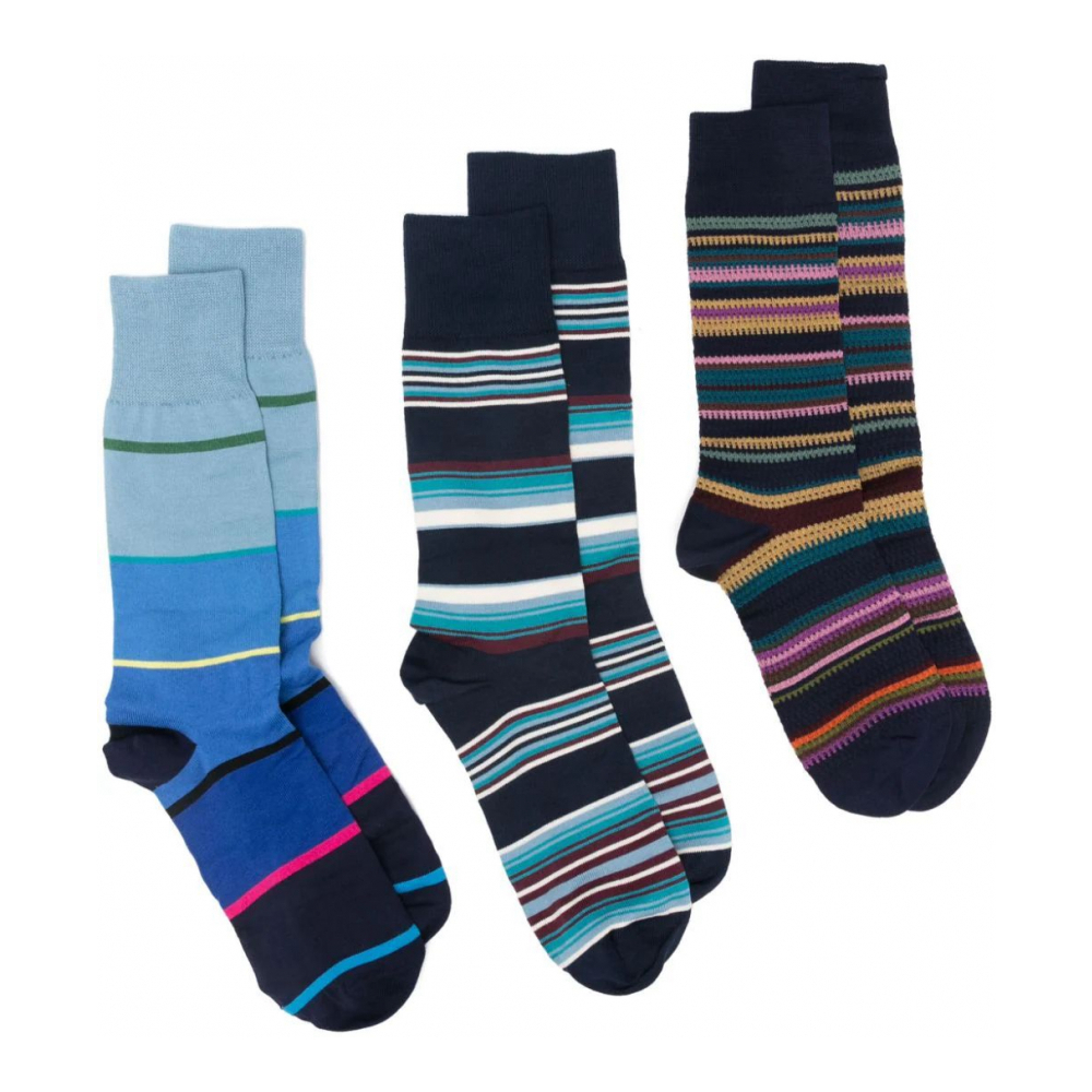 Chausettes 'Signature Stripe' pour Hommes - 3 Paires