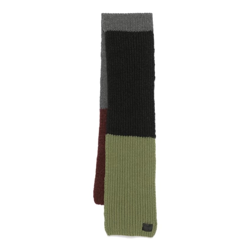 Men's 'Colourblock Knitted' Wool Scarf