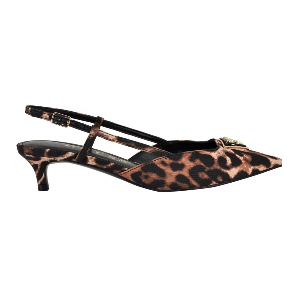 Women's 'Jesson Pointed Slingback Kitten' High Heel Mules