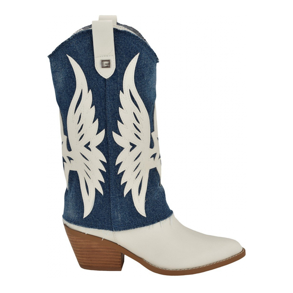 Women's 'Raegan Fold Over Silhouette Block Heel' Cowboy Boots