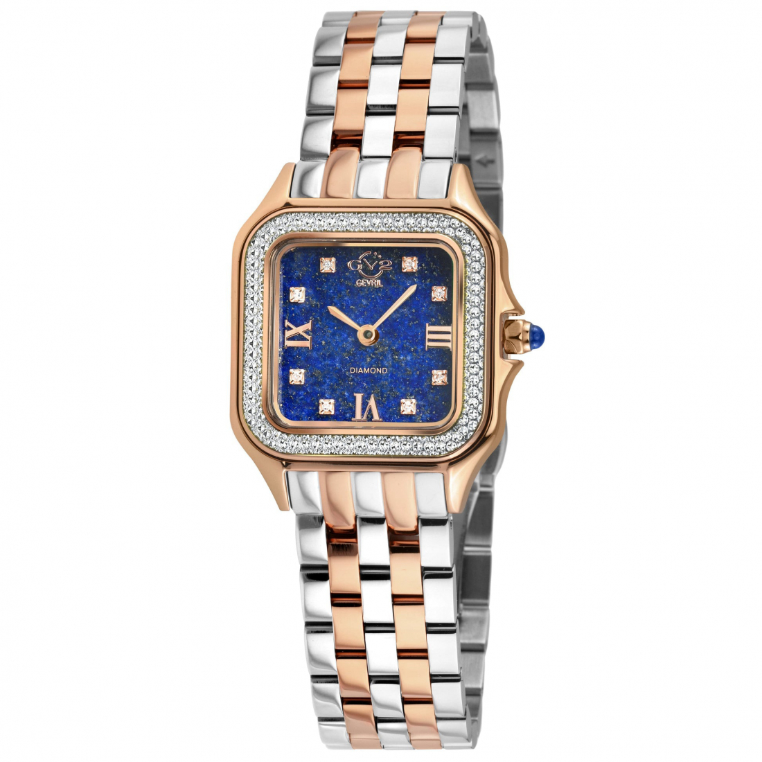 Women's Milan Blue Lapis Dial, Two Toned Ss/IPRG Bracelet Watch