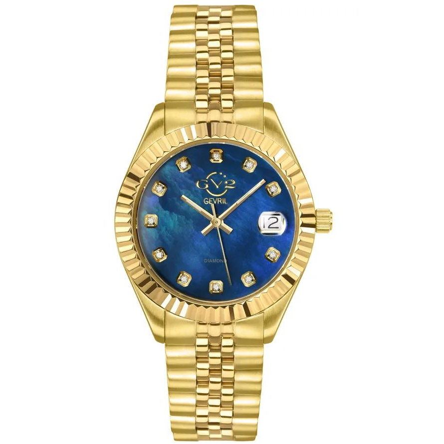 Women's Naples Blue Dial Yellow Gold Watch